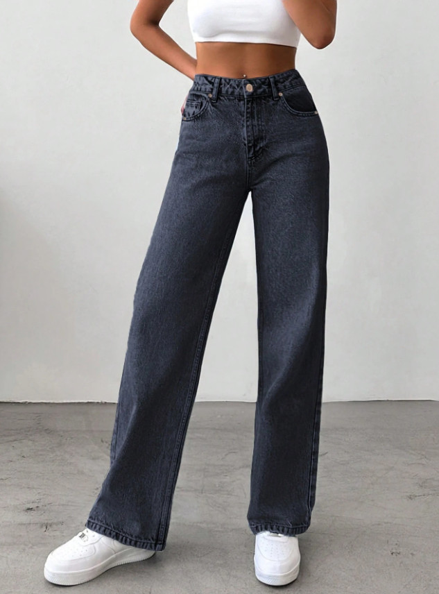CZARNE SPODNIE JEANS