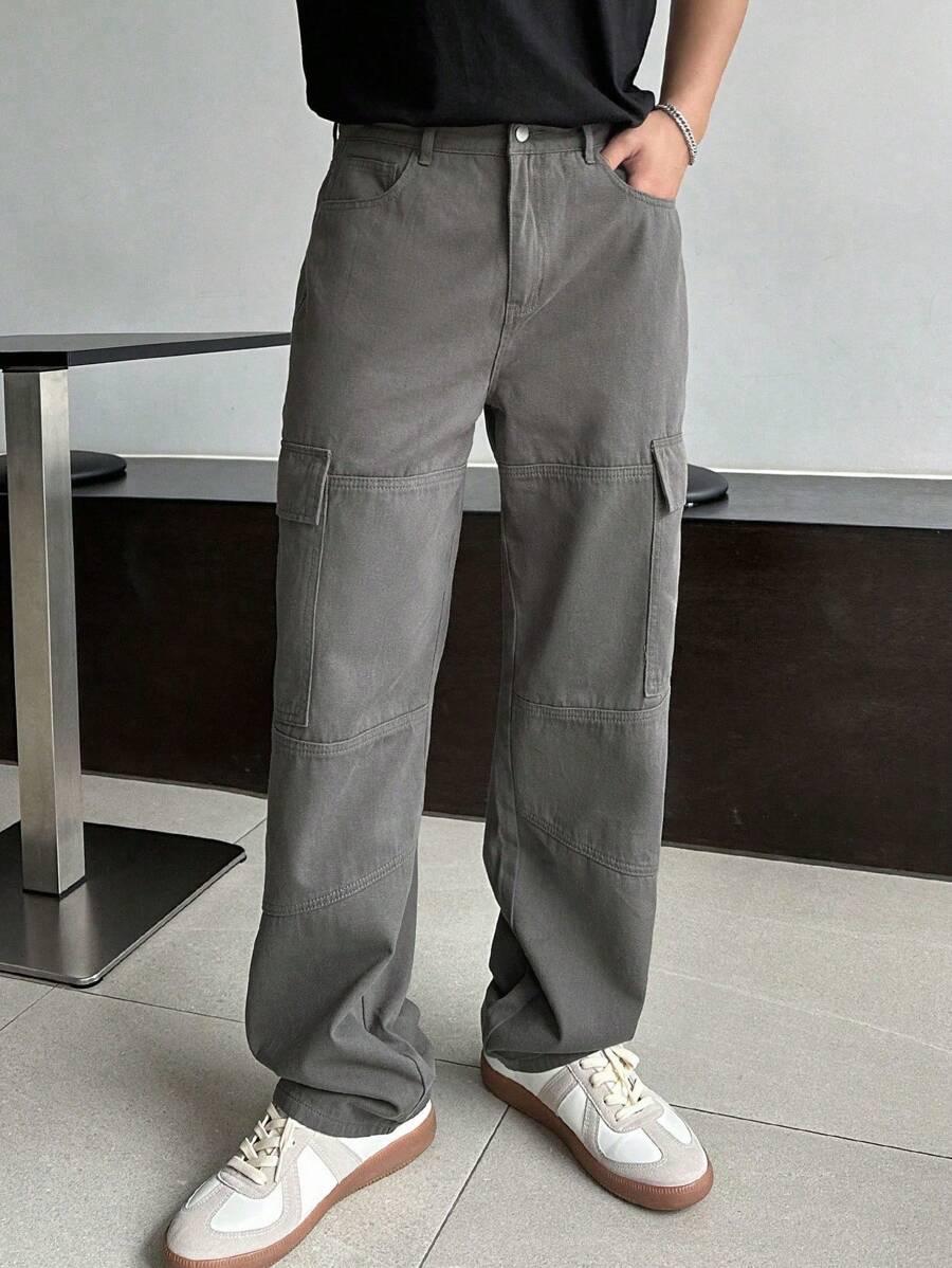 SZARE SPODNIE JEANS