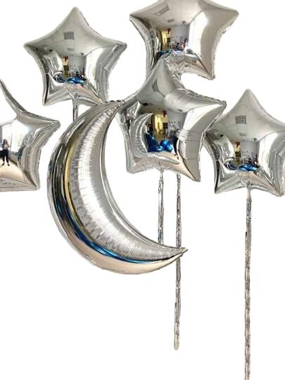 srebrne balony 6-pack
