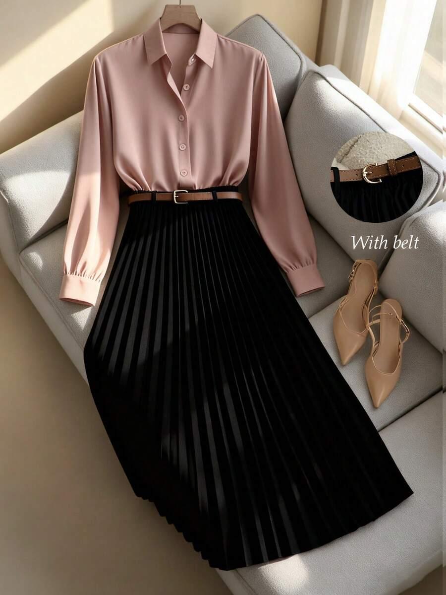 KOMPLET KOSZULA SPÓDNICA PASEK