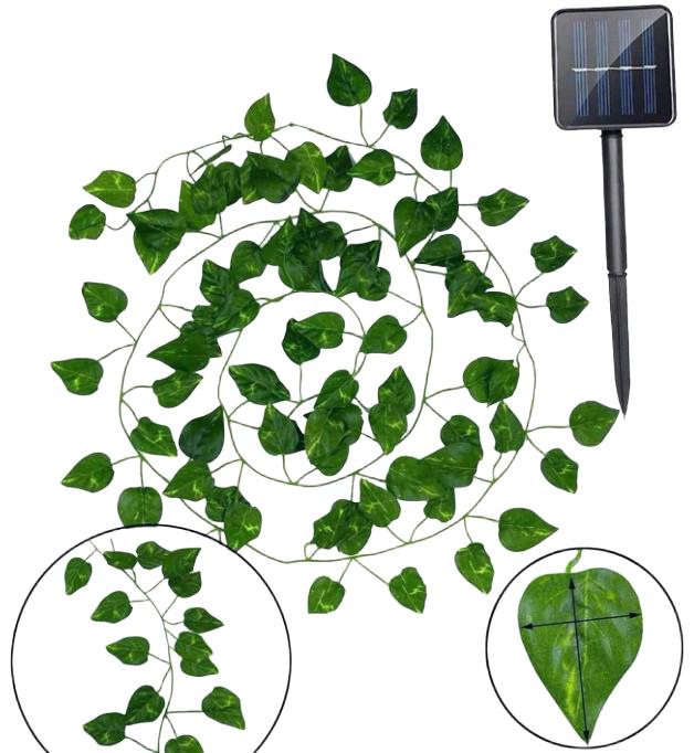 lampka solarna liście