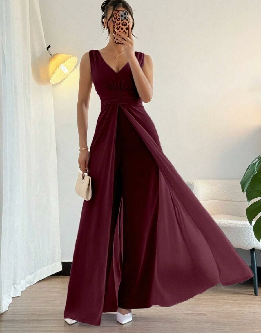 CZERWONA MAXI SUKIENKA