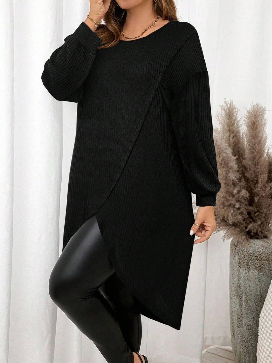 CZARNY SWETER DZIANINA