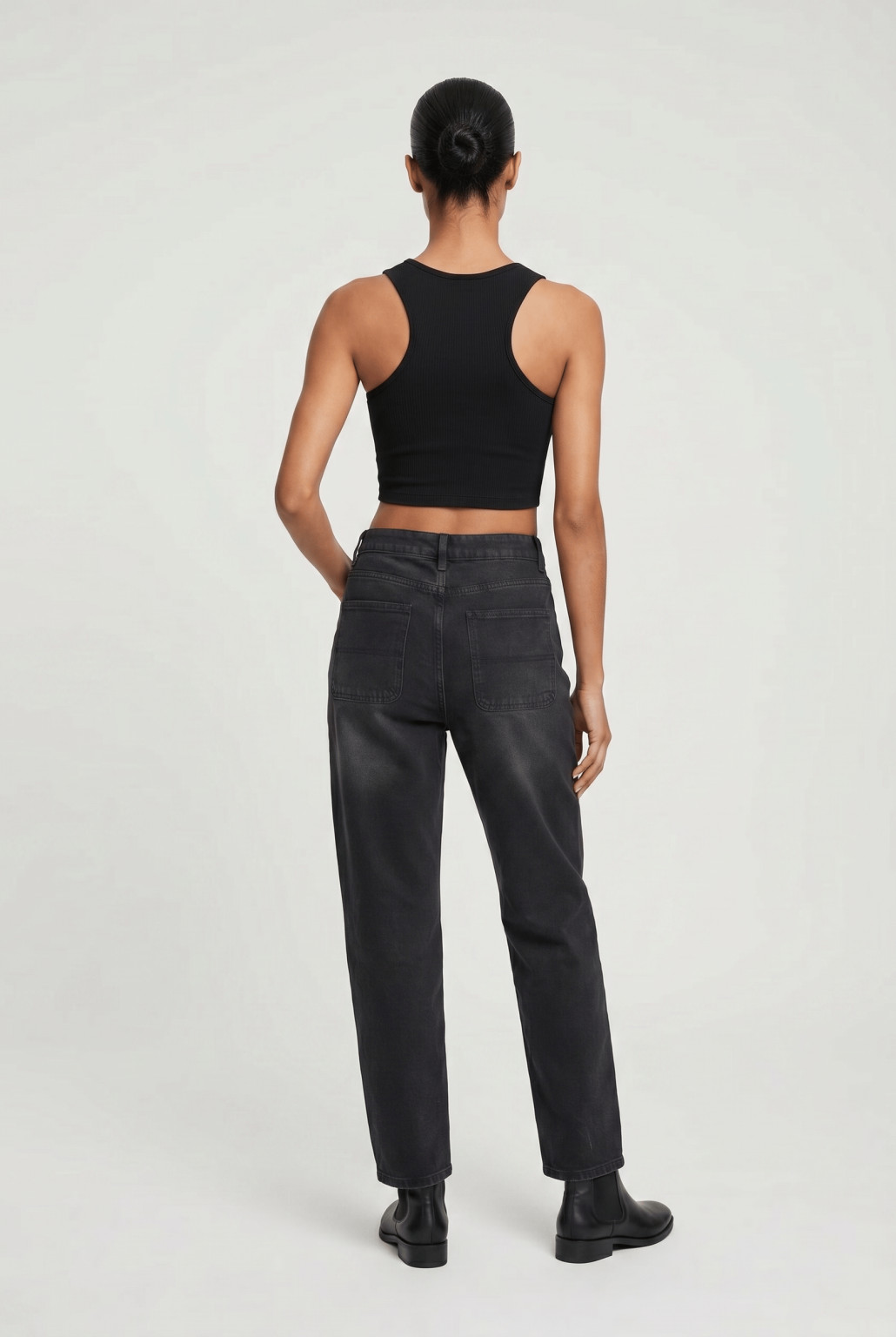 CZARNE SPODNIE JEANS dziury