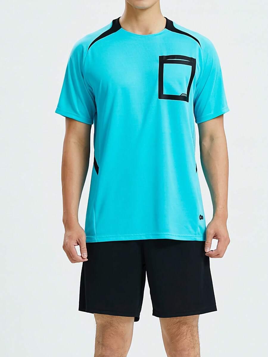 niebieski t-shirt print 