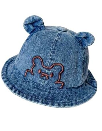 czapka jeans bucket