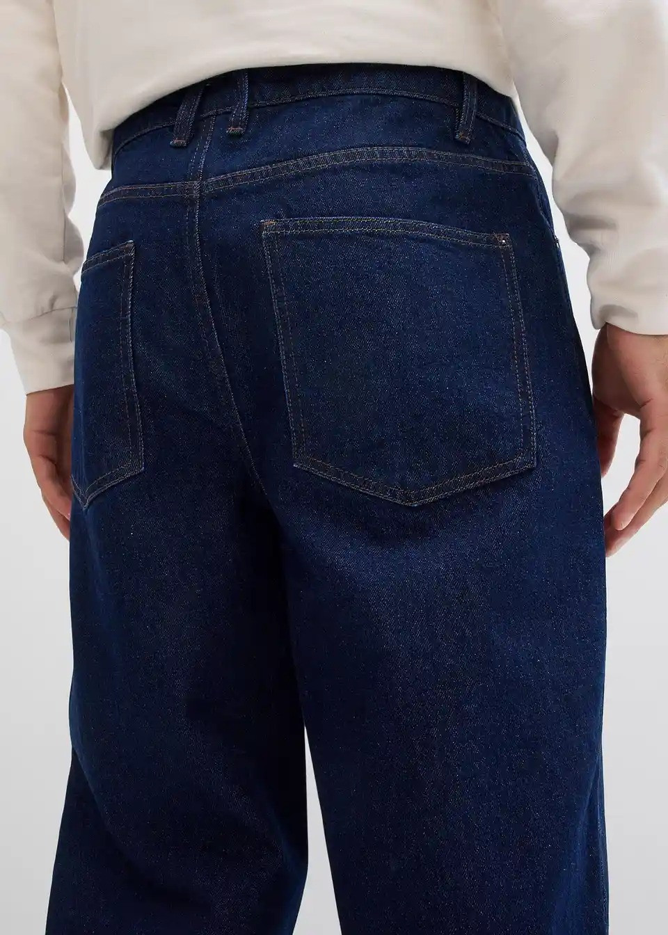 GRANATOWE SPODNIE JEANS