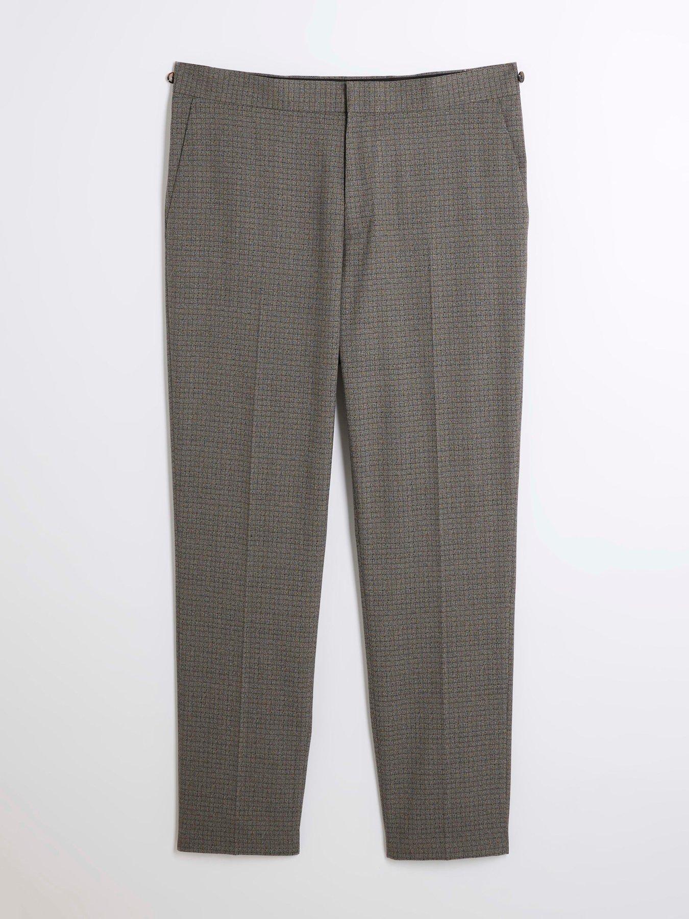 RIVER ISLAND SPODNIE GARNITUROWE SLIM FIT