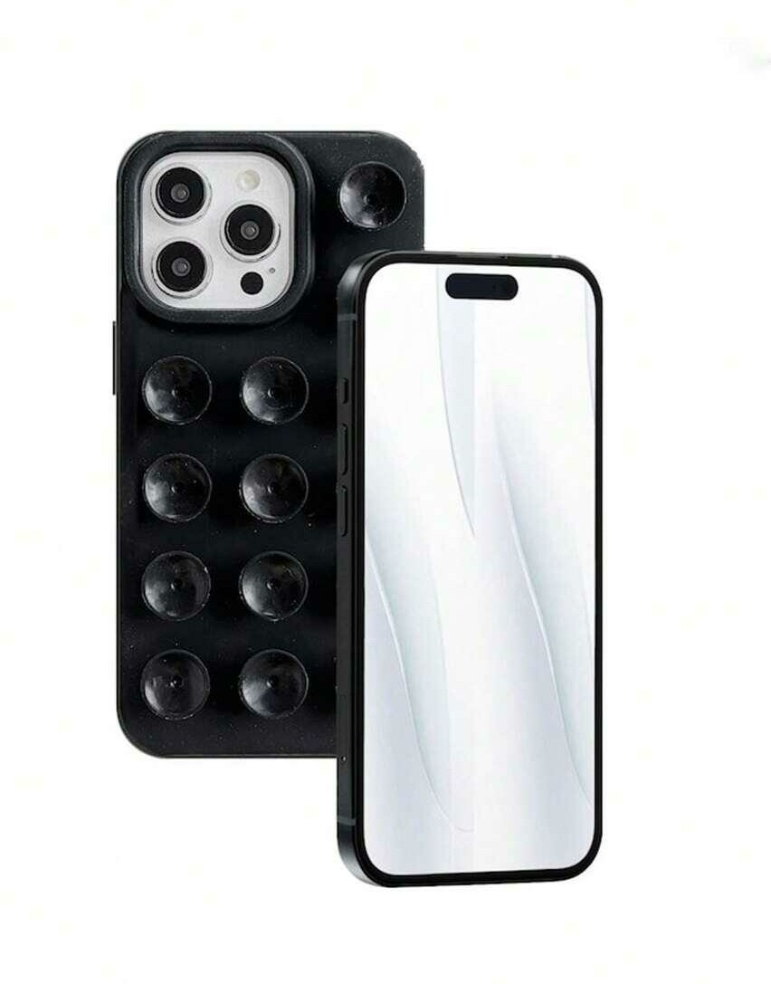 CZARNE ETUI NA TELEFON PRZYSSAWKI