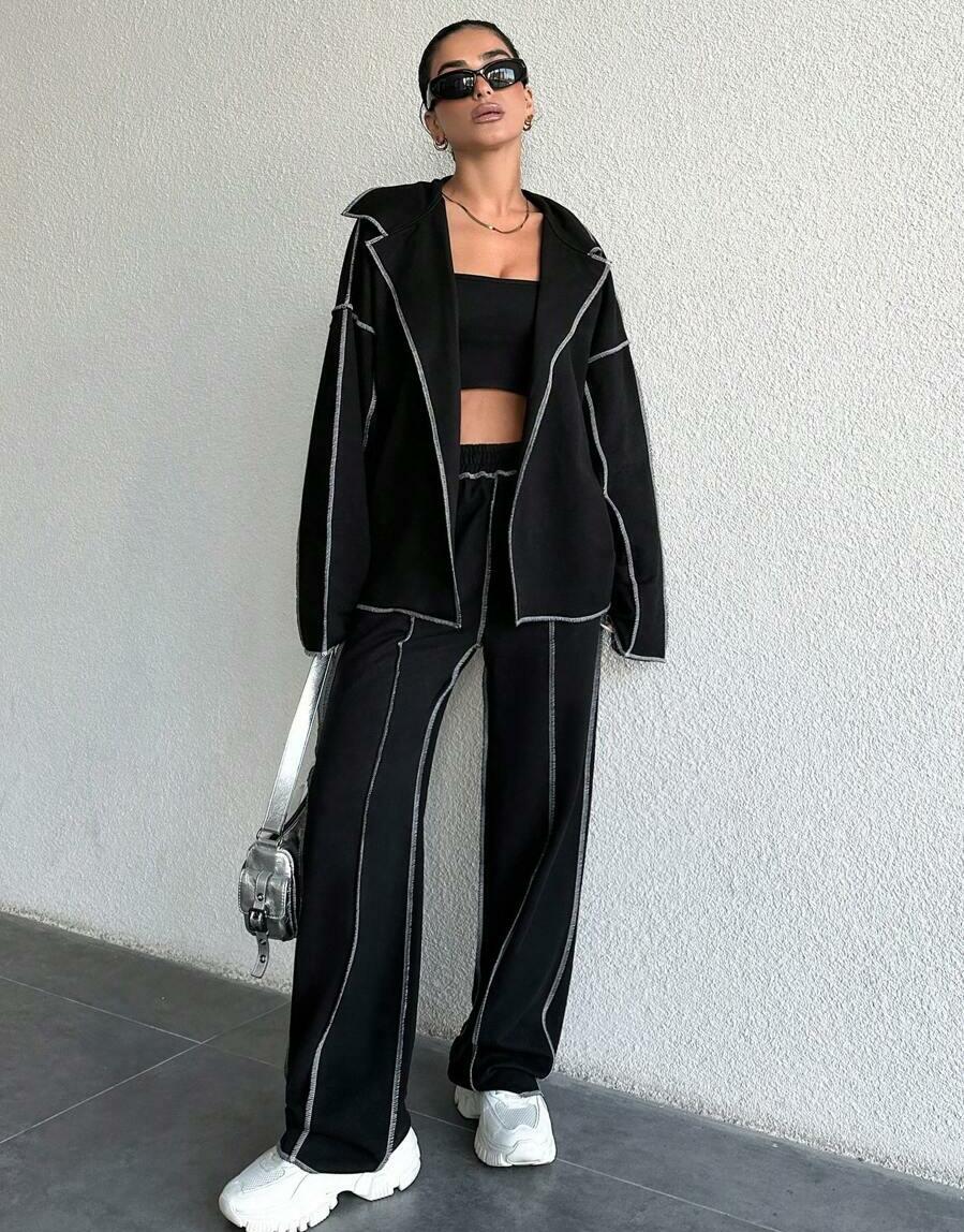 CZARNY DRES KOMPLET