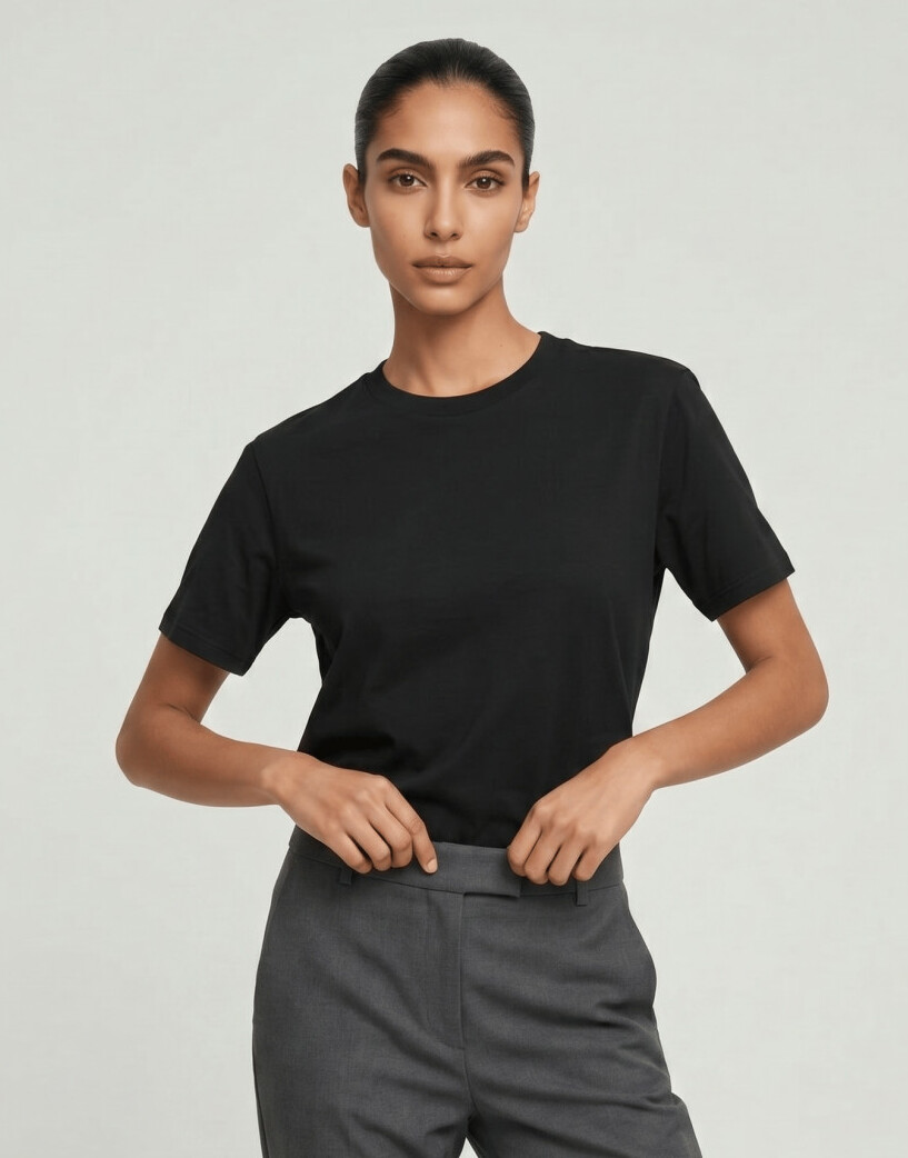 czarny t-shirt nadruk
