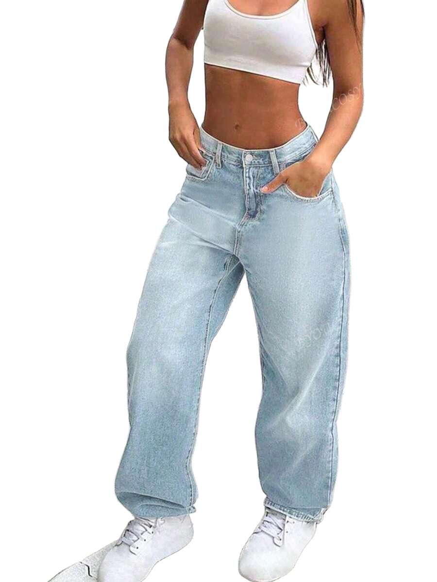 DAMSKIE PROSTE JEANSY