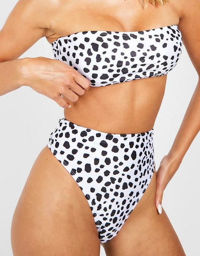 DÓŁ OD BIKINI ANIMAL PRINT WYSOKI STAN