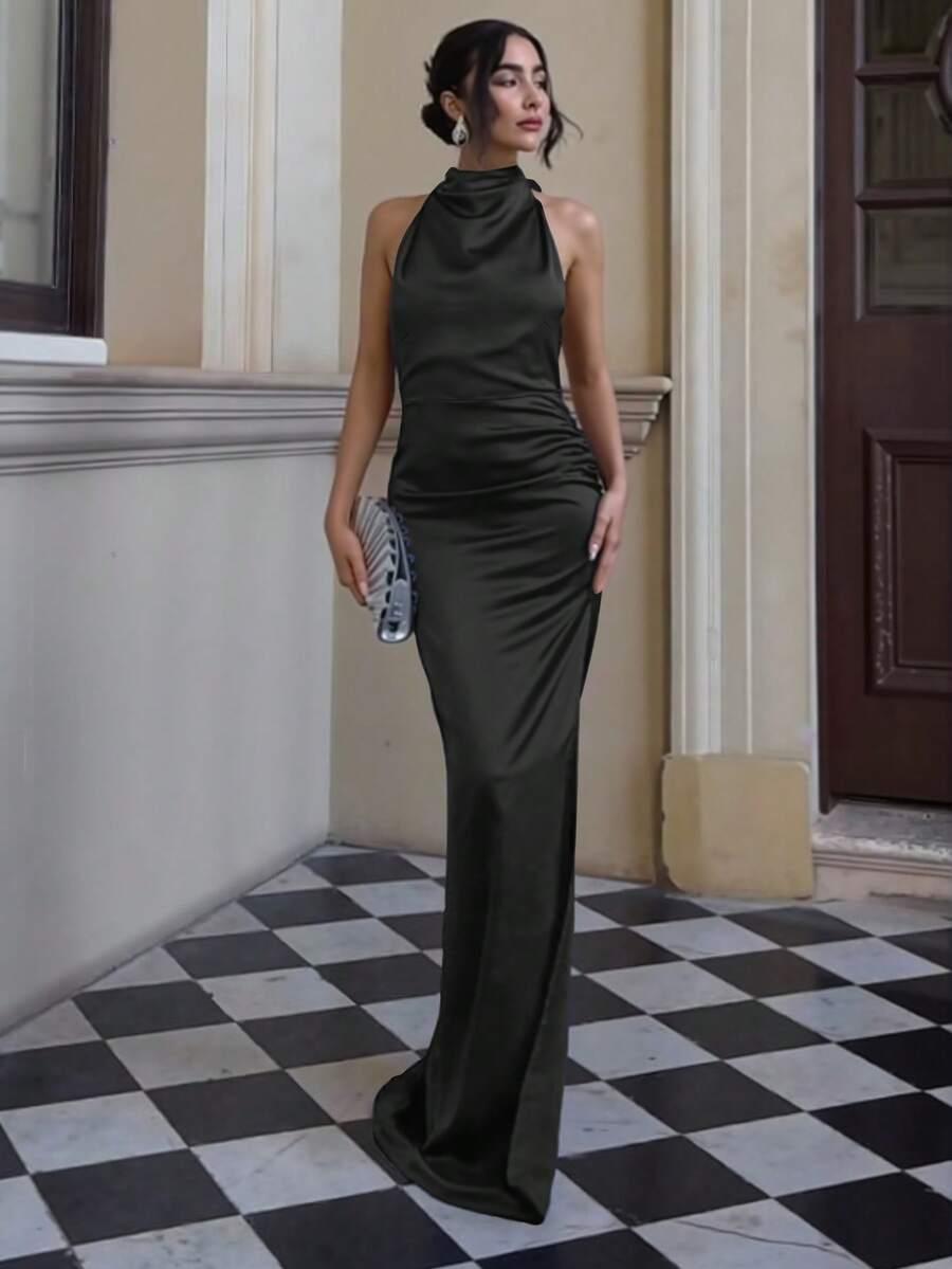 CZARNA MAXI SUKIENKA
