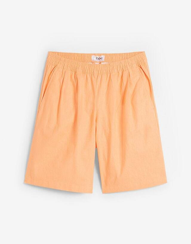 KRÓTKIE SPODENKI DAMSKIE Z LNU PLUS SIZE