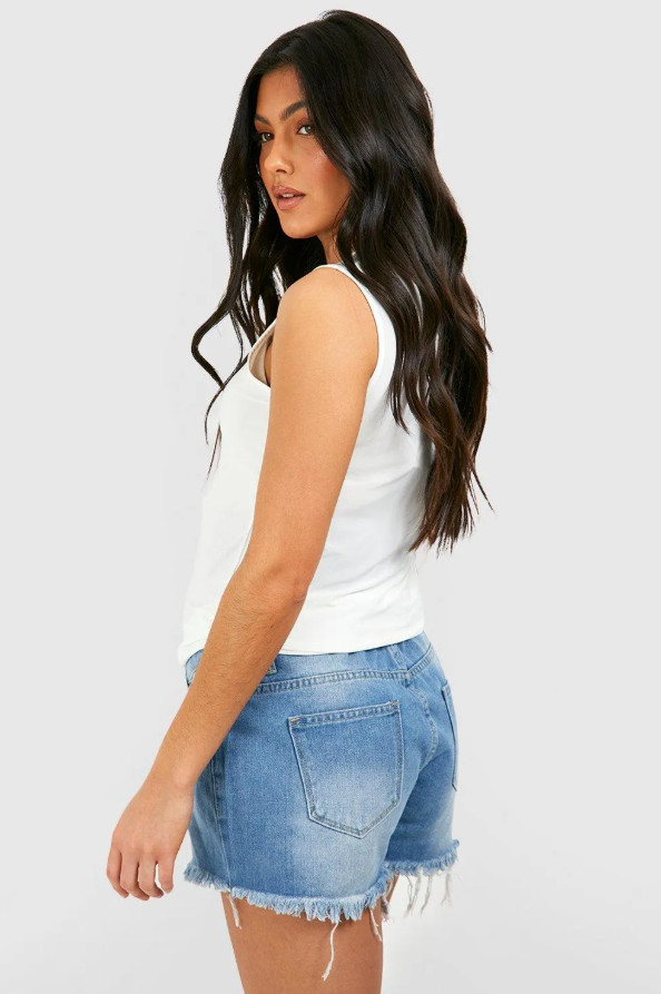 KRÓTKIE SPODENKI CIĄŻOWE JEANS