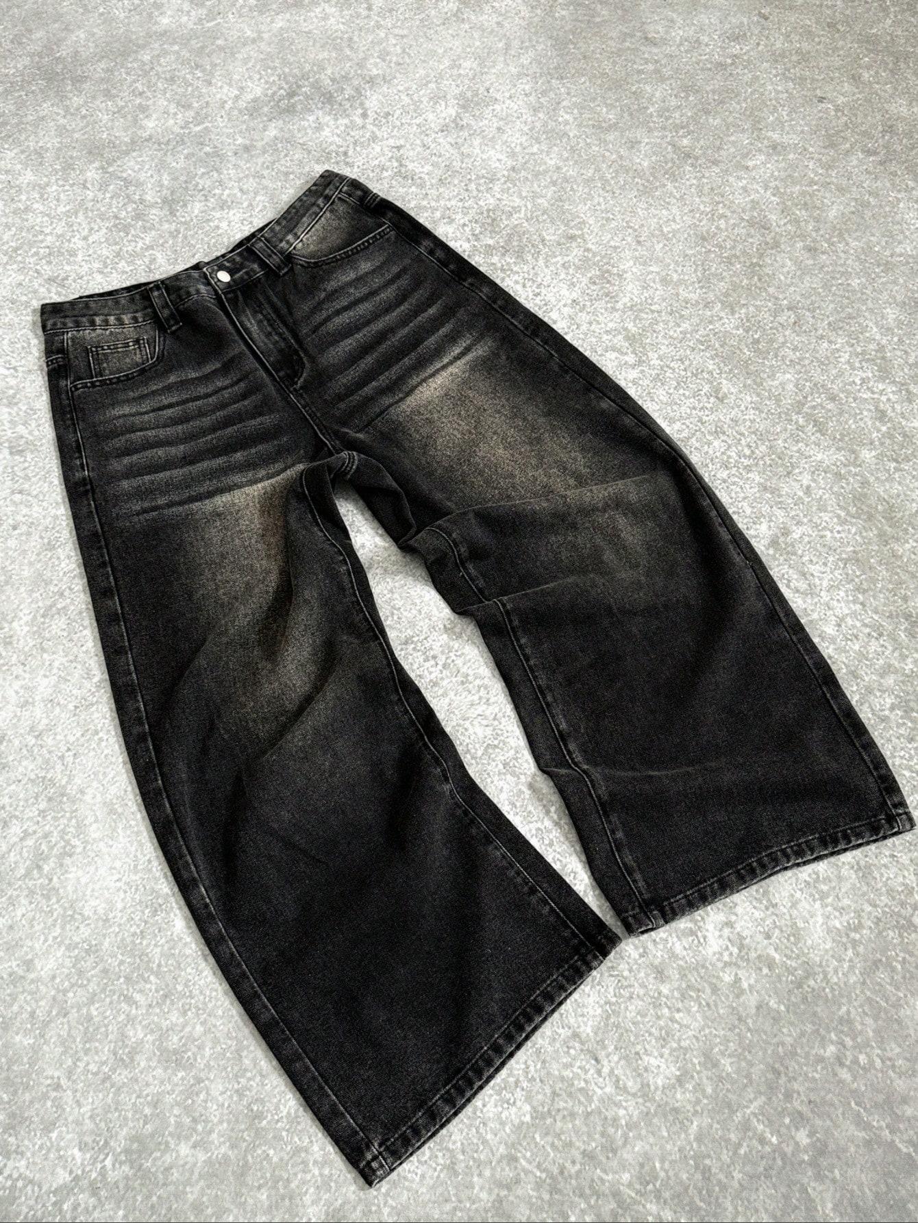 CZARNE SPODNIE JEANS