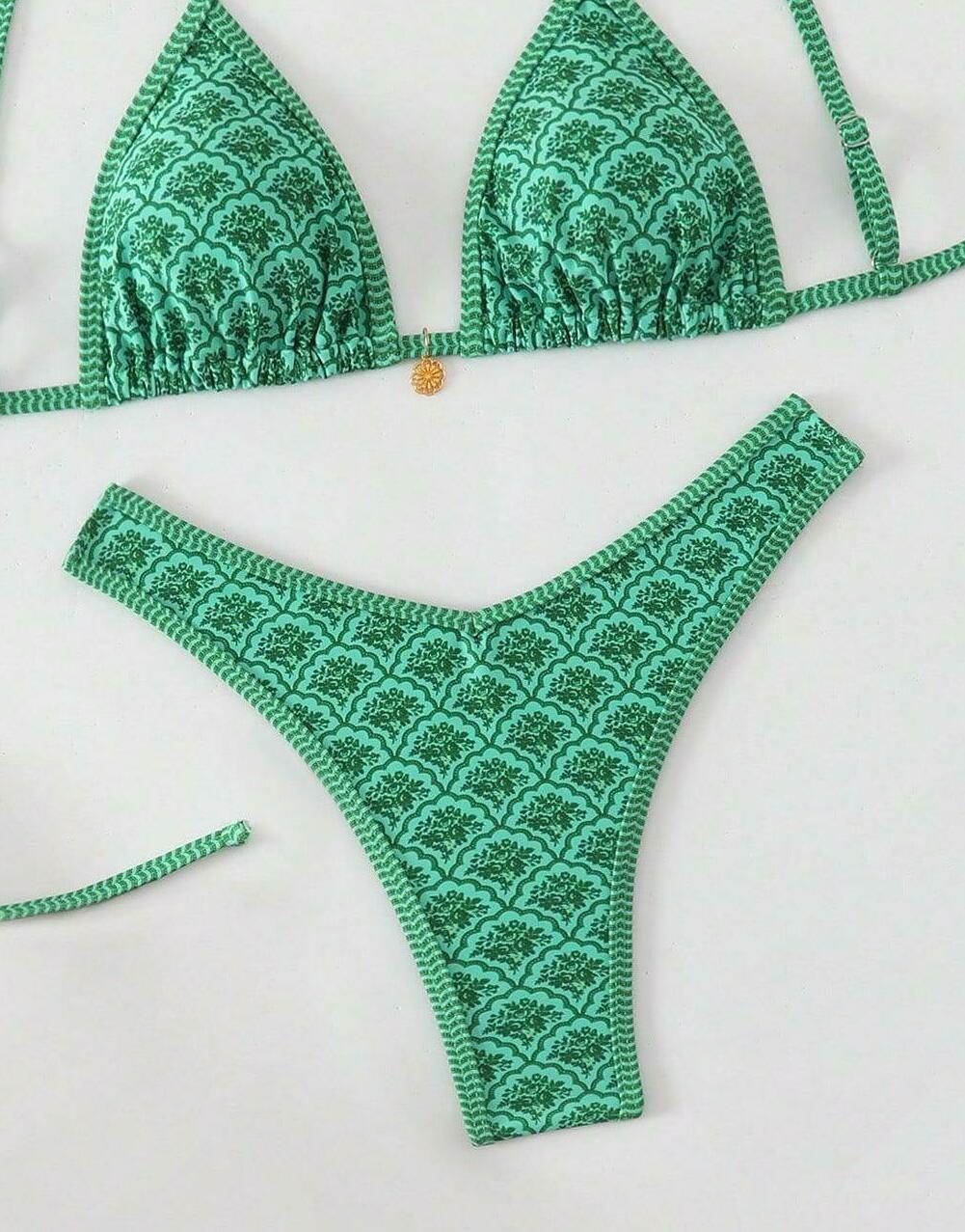 zielony dół od bikini
