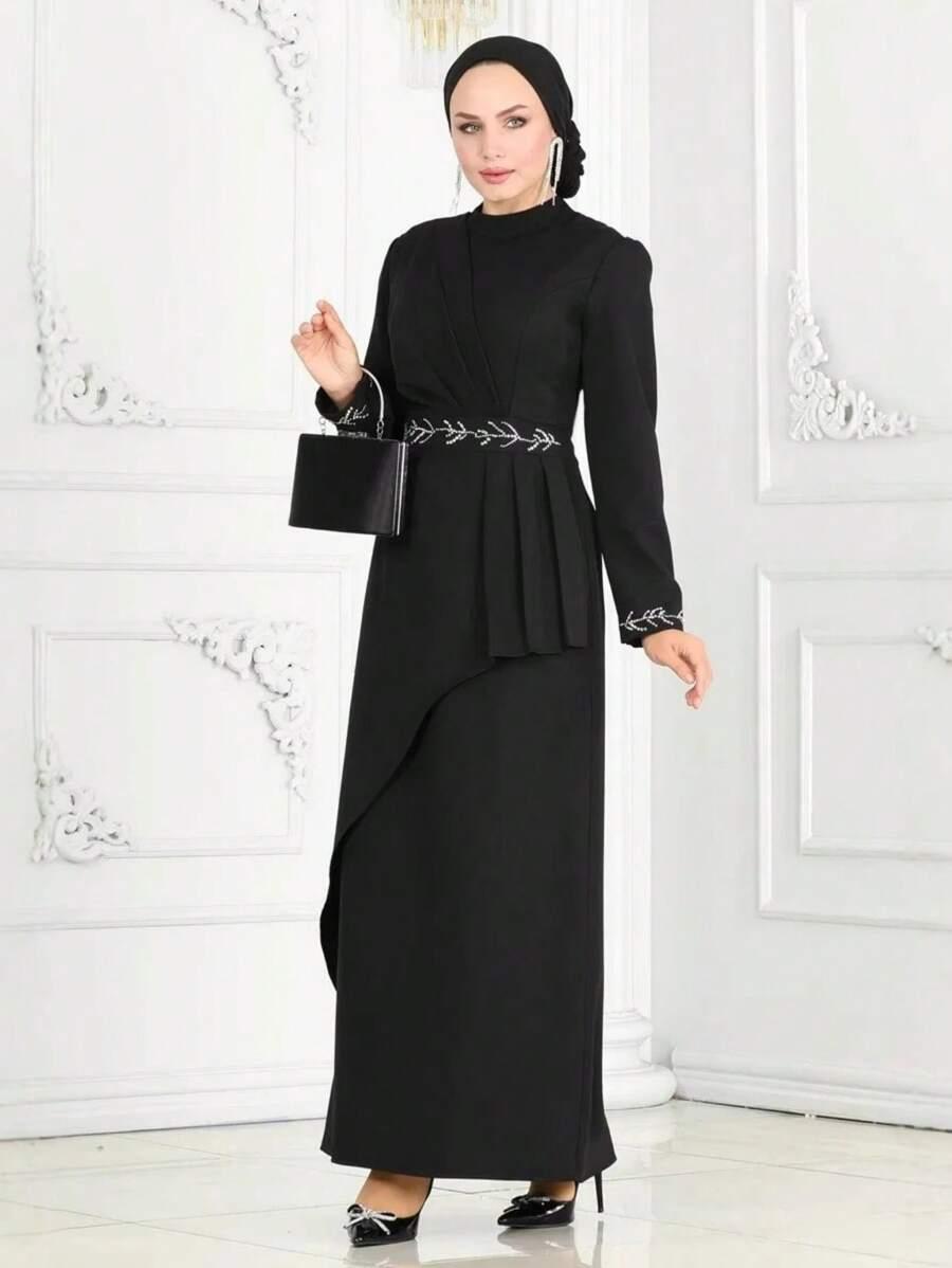 czarna maxi sukienka