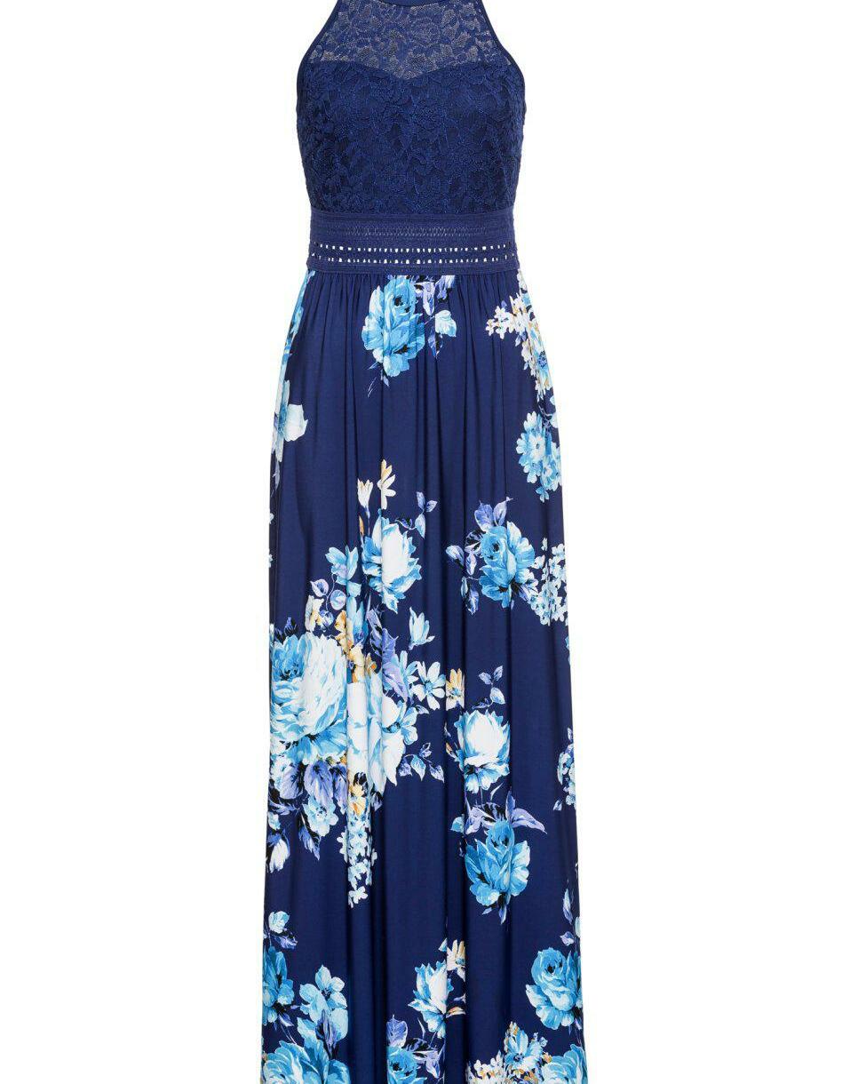SUKIENKA MAXI W KWIATY