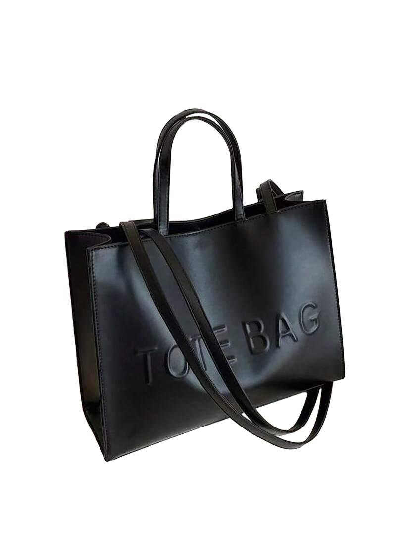 CZARNA TORBA NAPIS tote bag