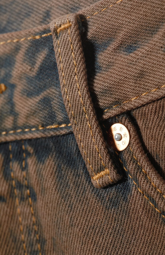 BRĄZOWE SPODNIE JEANS
