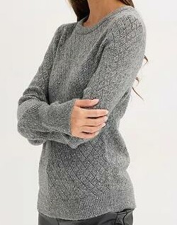 SWETER AŻUROWY z cekinami