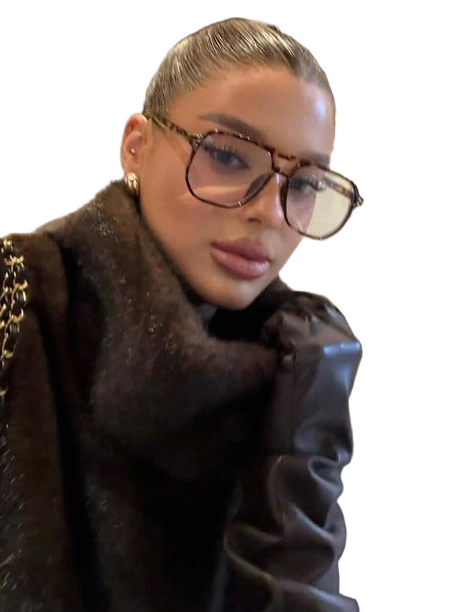 okulary zerówki animal print 