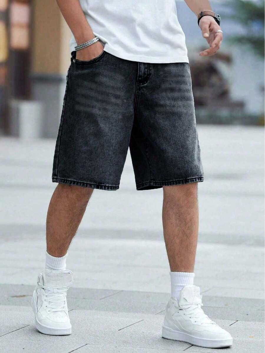 czarne spodenki jeans
