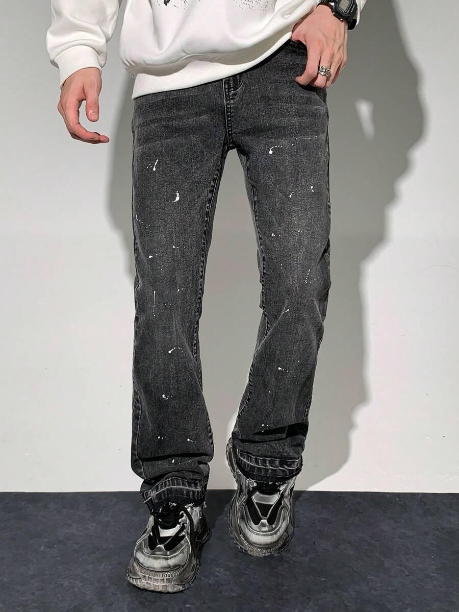 szare spodnie jeans 