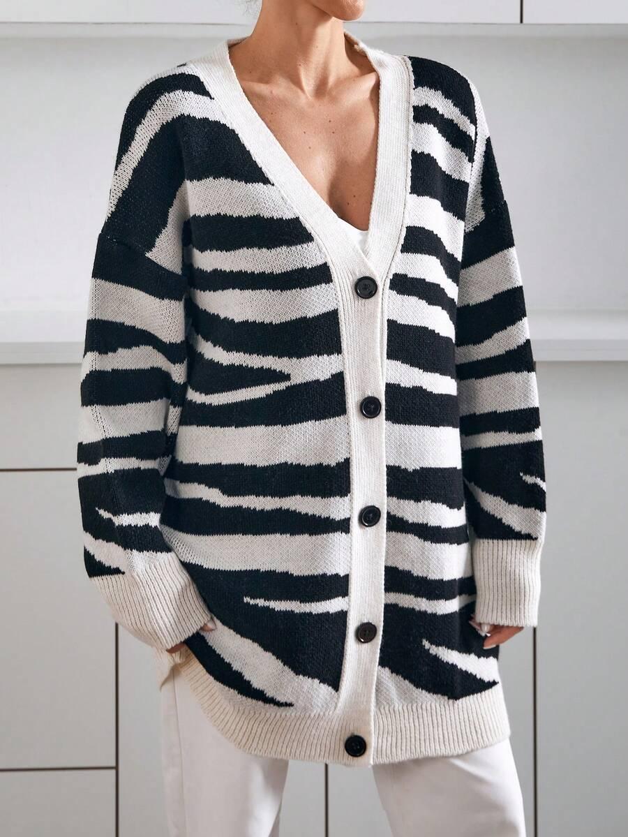 SWETER KARDIGAN ANIMAL PRINT