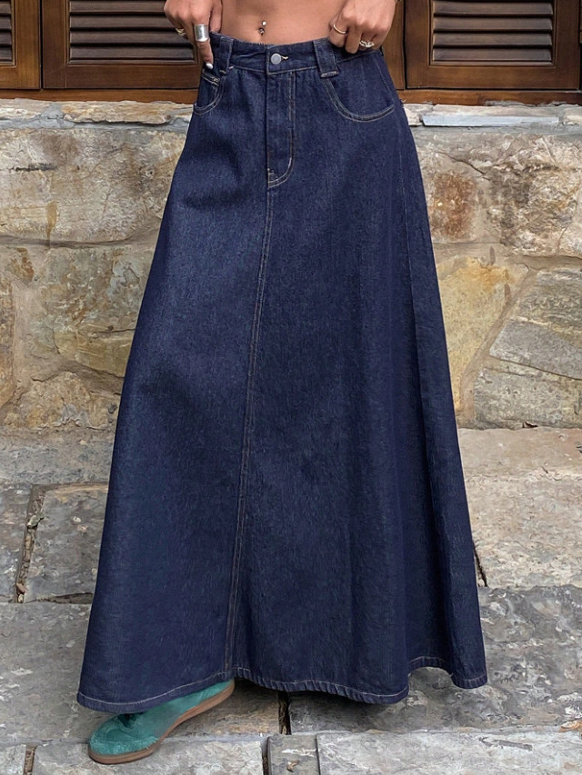 NIEBIESKA SPÓDNICA JEANS 