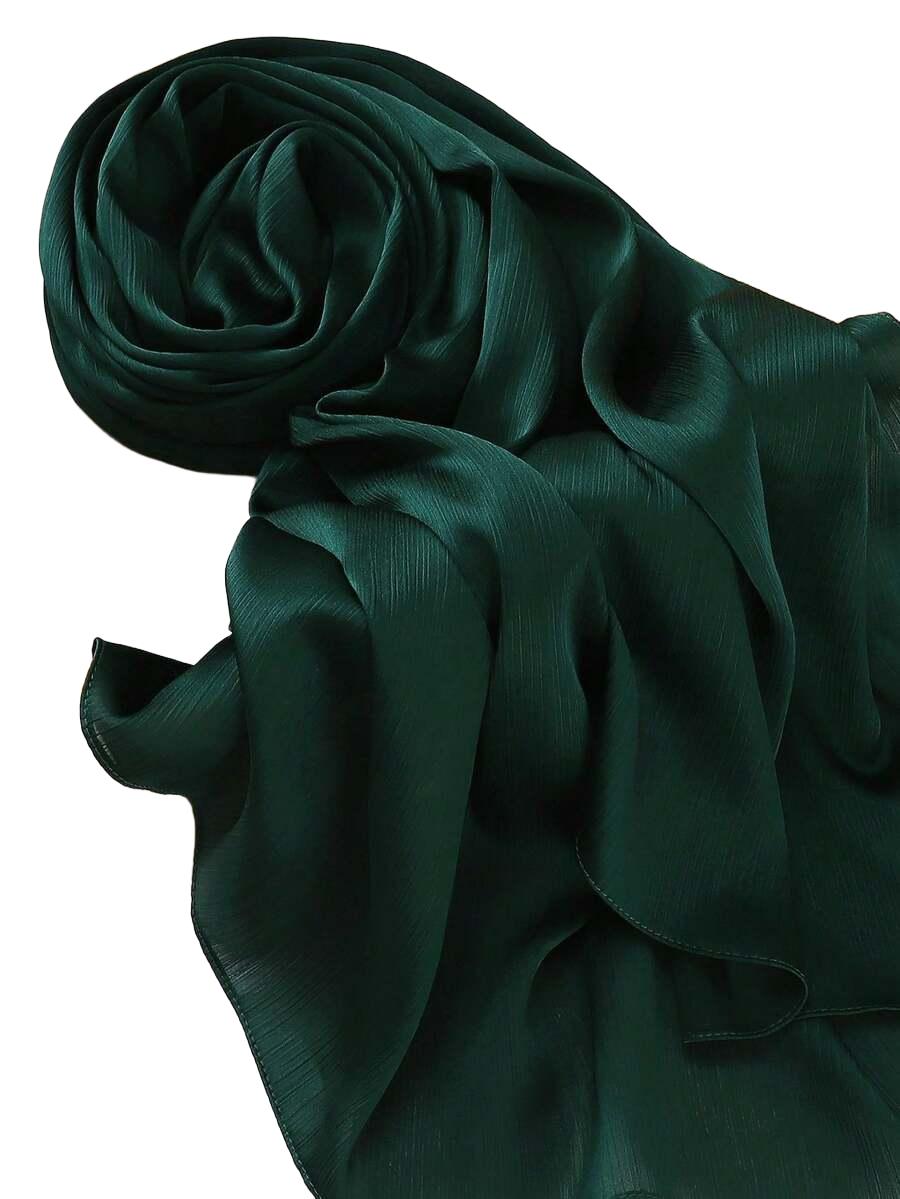 zielona chusta hijab na głowę