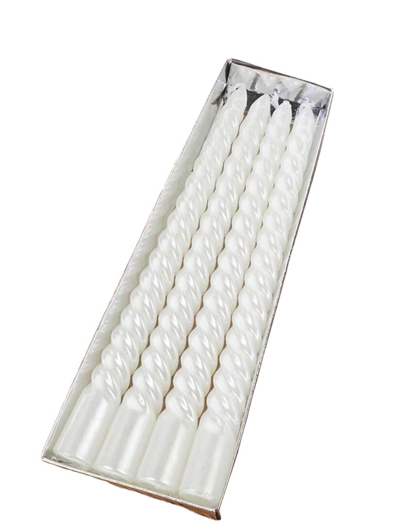 białe świece 4-pack 
