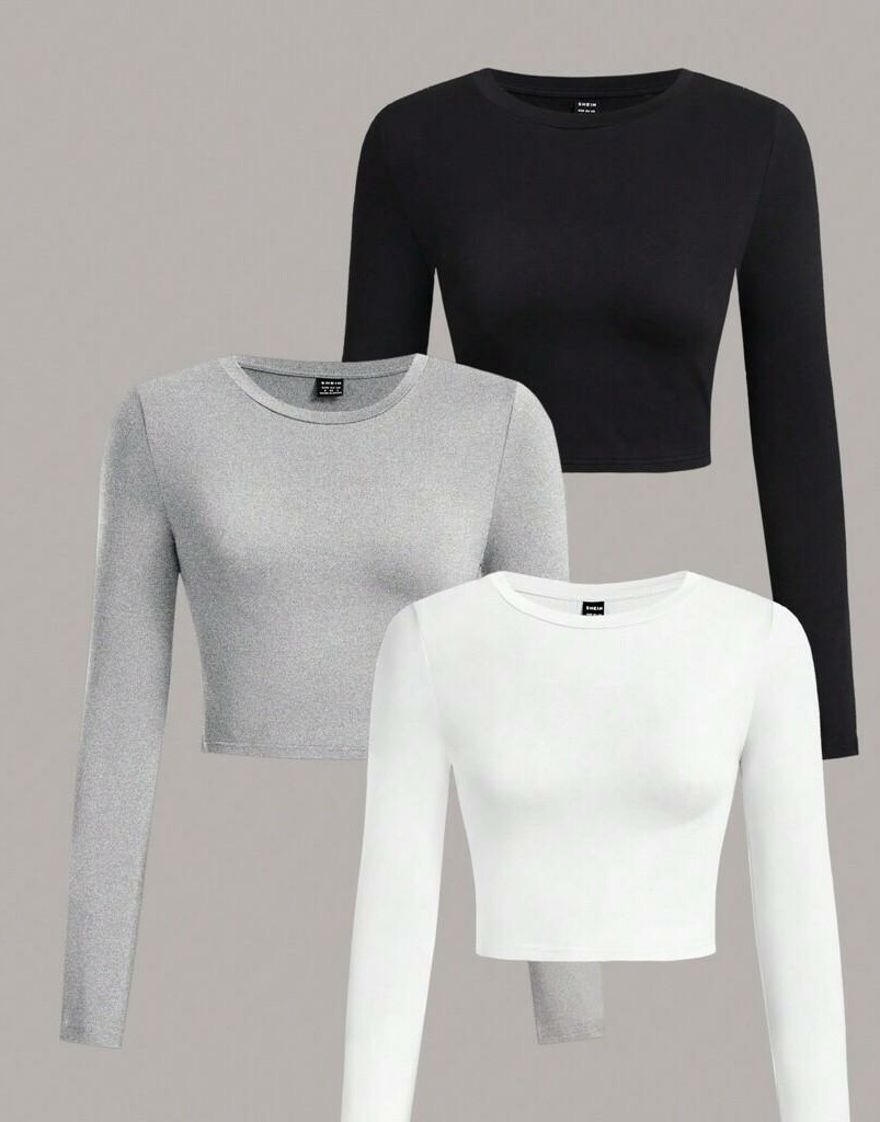top długi rękaw basic 2-pack