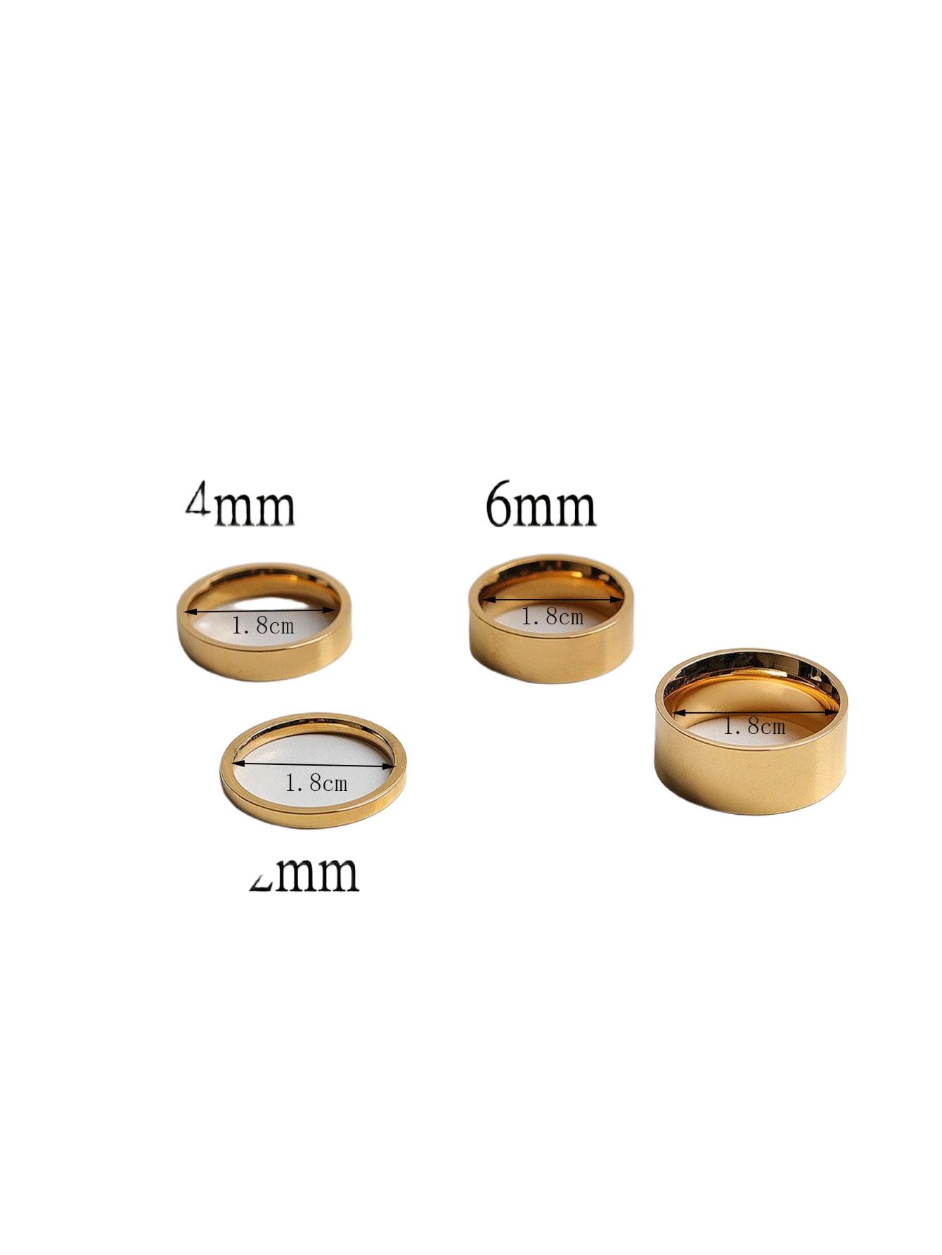 ZESTAW ZŁOTYCH PIERŚCIONKÓW 4-PACK