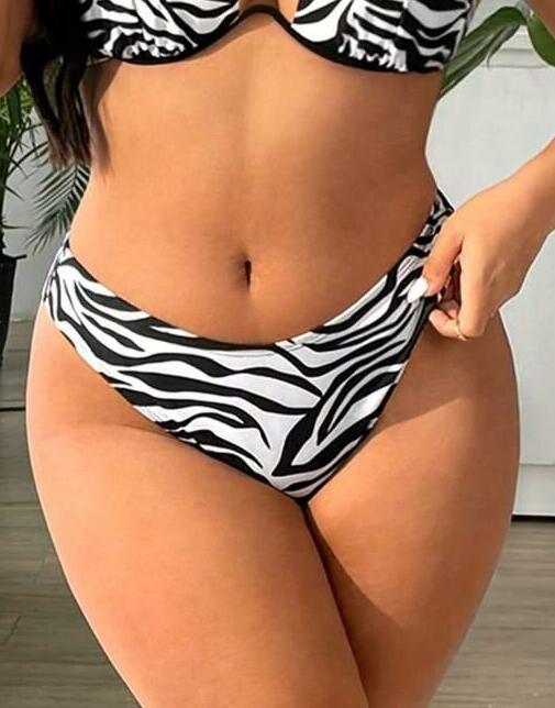 dół od bikini animal print