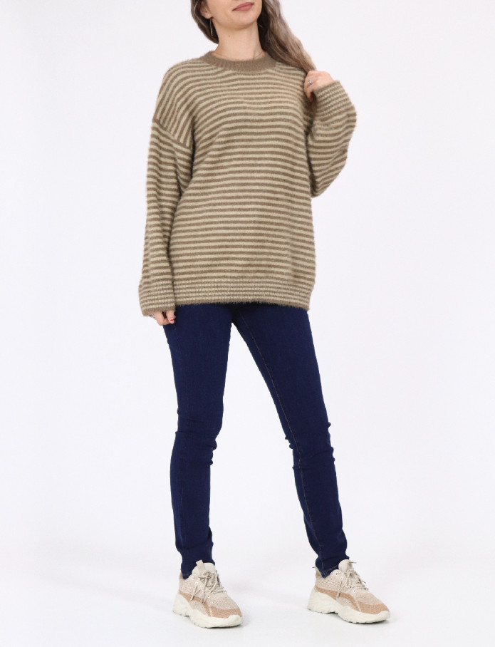 SWETER PASKI OVERSIZE KONTRAST