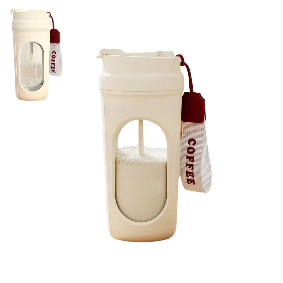 biały bidon z funkcją mieszania 450ml