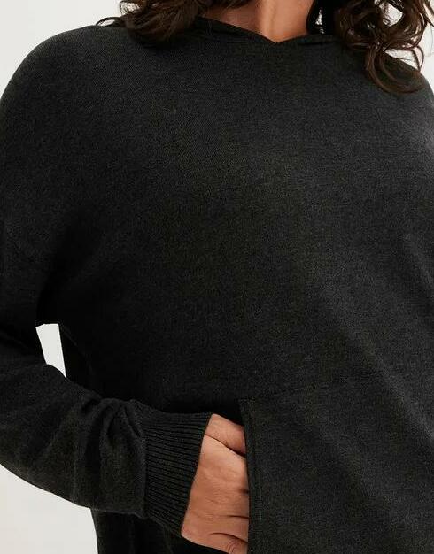 BLUZA DZIANINOWA Z KAPTUREM 