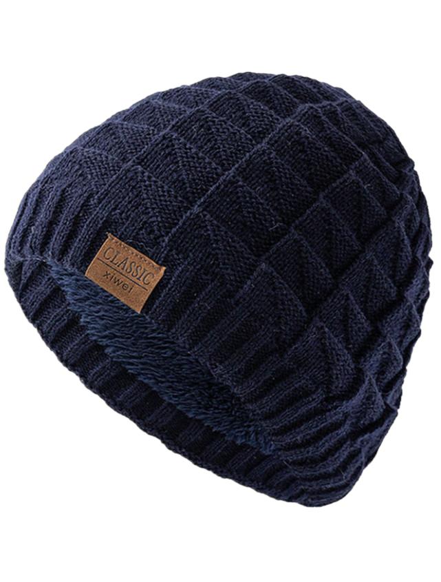 granatowa czapka beanie