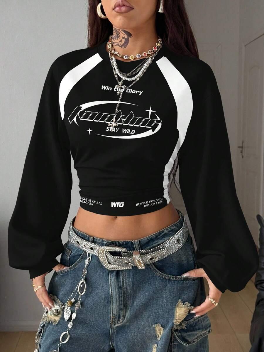 czarna bluza nadruk 