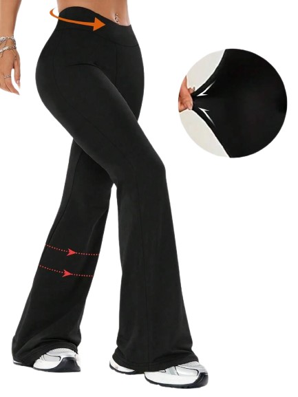 CZARNE LEGGINSY DZWONY