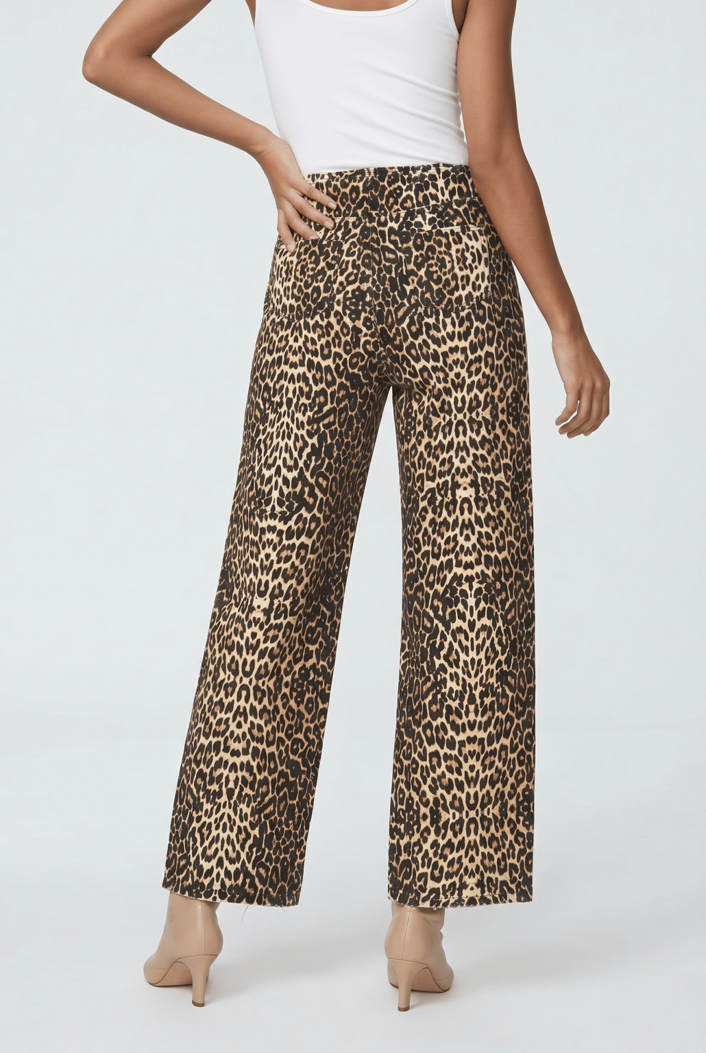 spodnie animal print jeans