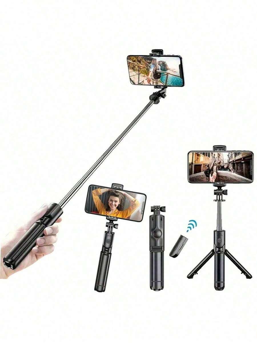 CZARNY SELFIE STICK ze statywem