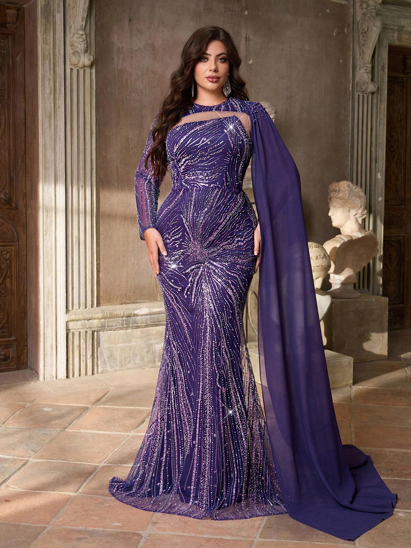 FIOLETOWA MAXI SUKIENKA 