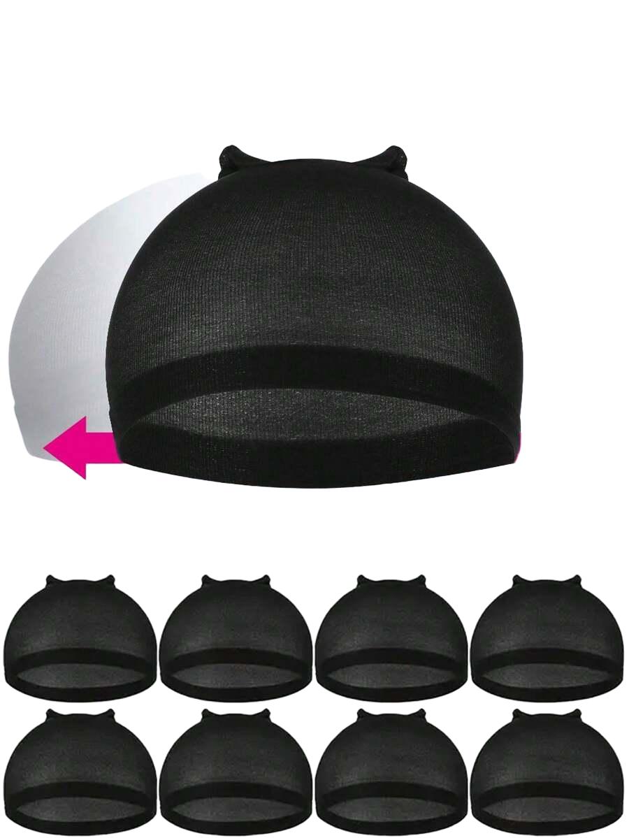 czarny czepek na włosy 5 pack