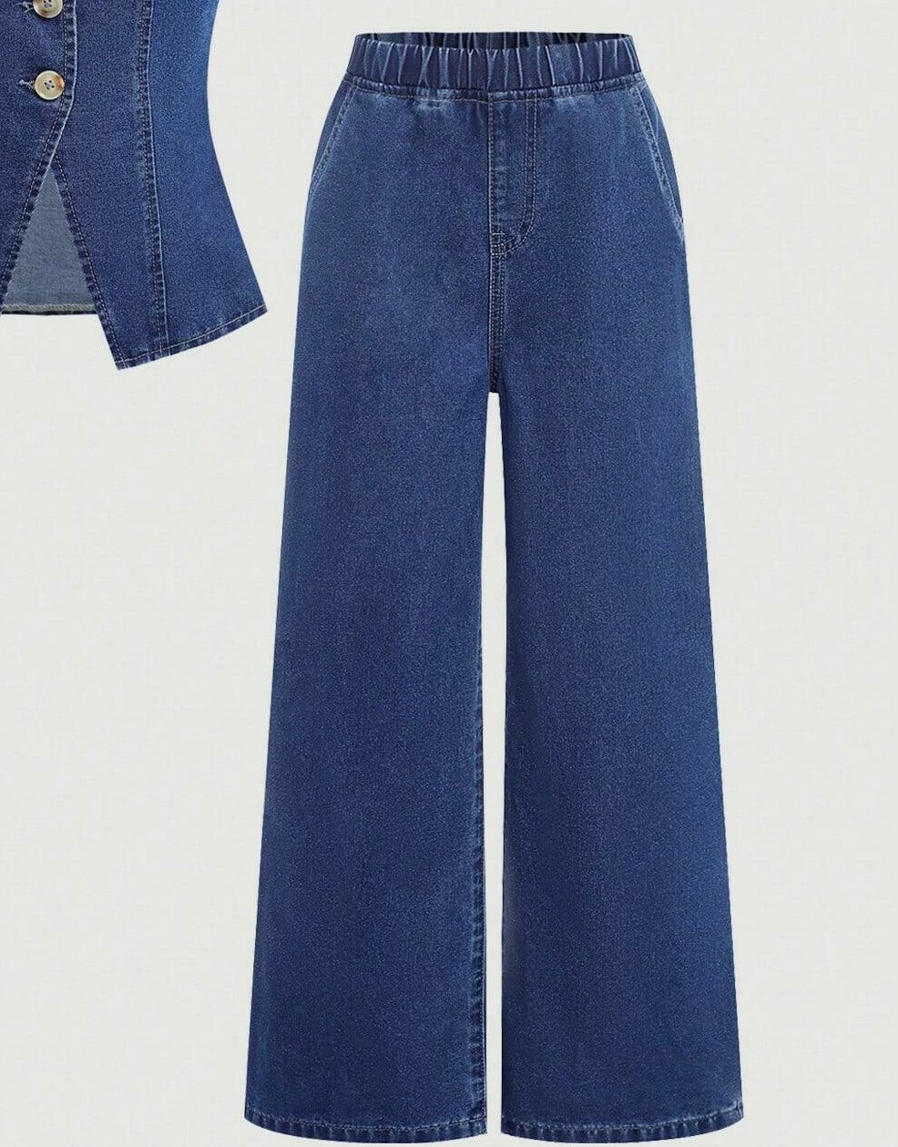 niebieskie spodnie jeans