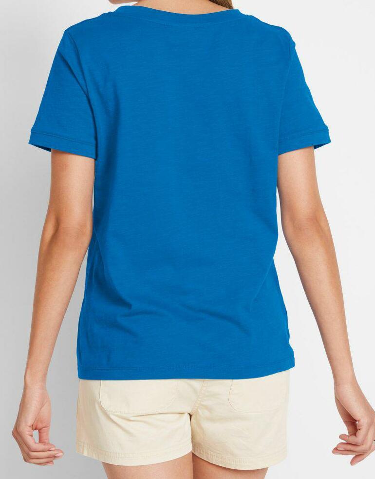 T-SHIRT DAMSKI BAWEŁNIANY DUŻE ROZMIARY DEKOLT V