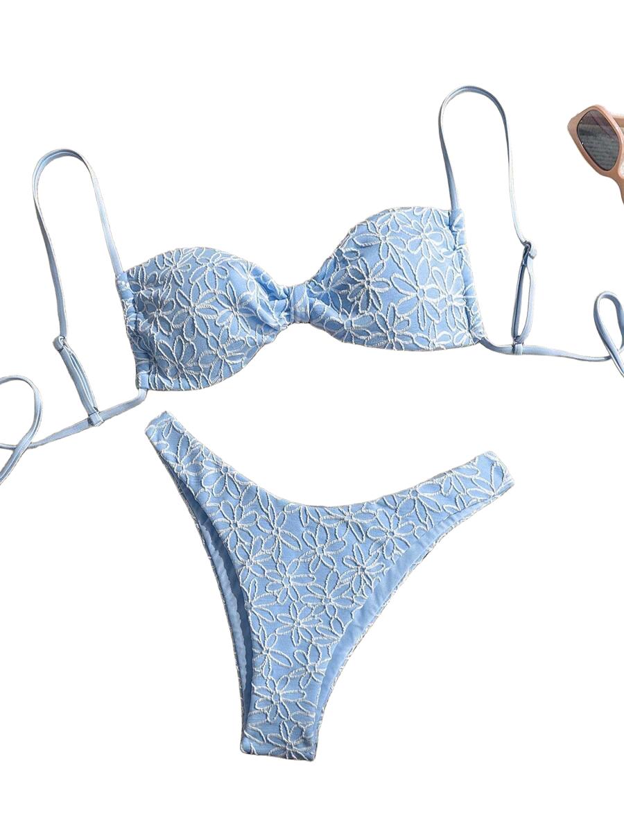 STRÓJ KĄPIELOWY BIKINI W KWIATOWY WZÓR